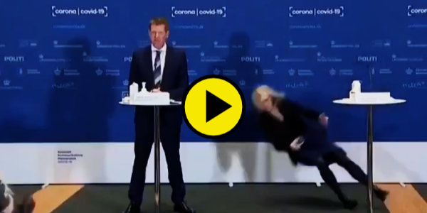 WATCH: Head of Denmark’s medicines agency, Tanja Erichsen, faints during the press conference announcing discontinuation of AstraZeneca…