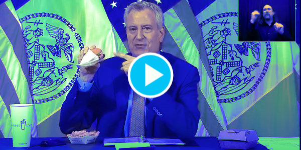 Stoned Mayor of NYC Entices New Yorkers with Free Burgers and Fries In Exchange for Getting Vaccinated…